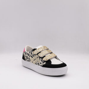 Παπούτσια γυναικών μόδας Μαύρο/Λεοπάρ MD9939