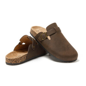 Ανδρικές Παντόφλες Σαμπό με Τόκα Καφέ MU1064