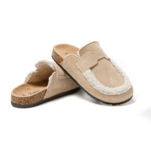 Γυναικεία Χαμηλά Σαμπό Με Διακοσμητική Φάσα Μπεζ MD1067