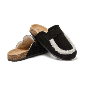 Γυναικεία Χαμηλά Σαμπό Με Διακοσμητική Φάσα Μαύρο