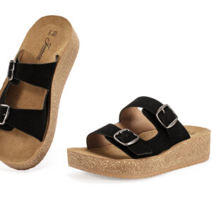 Jomix Γυναικεία Σανδάλια Ανατομικά σε Μαύρο Χρώμα