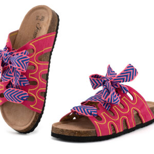 Παντόφλες Γυναικείες Ανατομικές με Χοντρό Πάτο Φούξια WCF250360