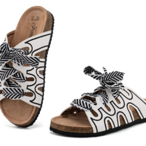 Παντόφλες Γυναικείες Ανατομικές με Χοντρό Πάτο Άσπρο WCF250360