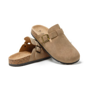Γυναικείες Παντόφλες Σουέτ Χακί