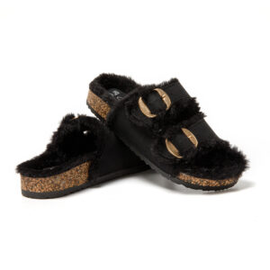 Γυναικειές Παντόφλες Με Διπλή Φάσα Μαύρο Jomix MD1071