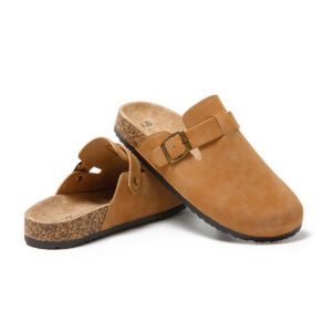 Γυναικείες Παντόφλες Σουέτ Κάμελ