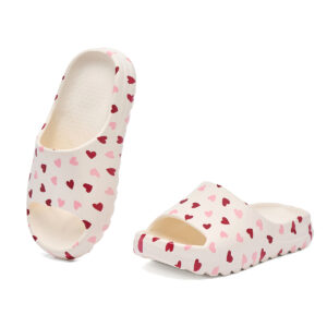 Γυναικείες Καλοκαιρινές Παντόφλες 'Ασπρο/Καρδιές Jomix WES250456HWH