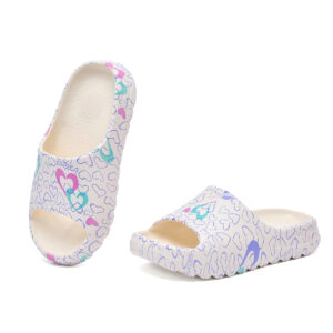 Γυναικείες Καλοκαιρινές Παντόφλες 'Ασπρο/Καρδιές Jomix WES250456H