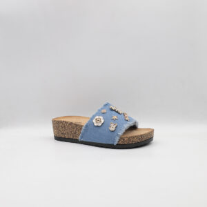 Γυναικείες Παντόφλες Με Φάσα Μπλε/Jean Jomix WCF250262