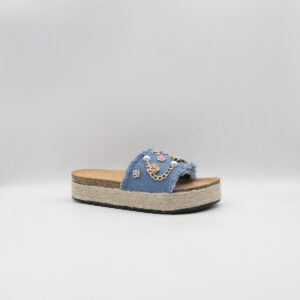 Γυναικείες Παντόφλες Με Φάσα Μπλε/Jean Jomix WCF250261