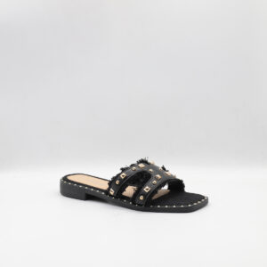 Γυναικεία Σανδάλια Σε Μαύρο Χρώμα Με Τρουκς