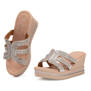 Γυναικείες Καλοκαιρινές Παντόφλες Εξόδου Ασημένιο