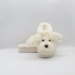 Γυναικείες Χειμωνιάτικες Παντόφλες Σκυλάκια Άσπρο Jomix MD10241