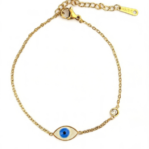 Με μάτι του κακού σε σχήμα σταγόνας & ζιρκόν, ρυθμιζόμενο μέγεθος