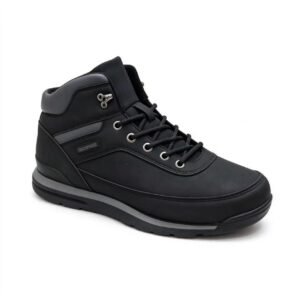 LXU390 BLACK Ανδρικά Μποτάκια με Ψηλό Κολάρο, Χοντρή Αντιολισθητική Σόλα και Casual Στυλ