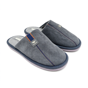 MG11720 GREY Ανδρικές Χειμερινές Παντόφλες Κλειστές Μπροστά – Ζεστές, Άνετες και Αντιολισθητικές για το Σπίτι και την Καθημερινότητα