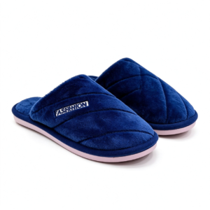 MU11591 BLUE Ανδρικές Χειμερινές Παντόφλες με Μαλακή Γούνινη Υφή – Ζεστές και Άνετες για το Σπίτι